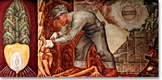 Mural by Lowell Houser, The Development of Corn, Post Office, Ames, Iowa